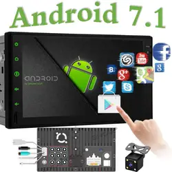 Android 7,1 Автомобильная стерео радио двойная навигация din, WiFi, Android авто, резервная камера, USB SD, AUX, 7-дюймовый сенсорный экран EinCar 7''