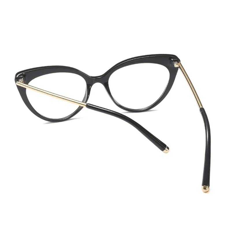 Women Optical Eyeglasses Prescription Metal Legs and Acetate Rim Spectacles for Women Eyewear Glasses Frame Cat-Eye Styles