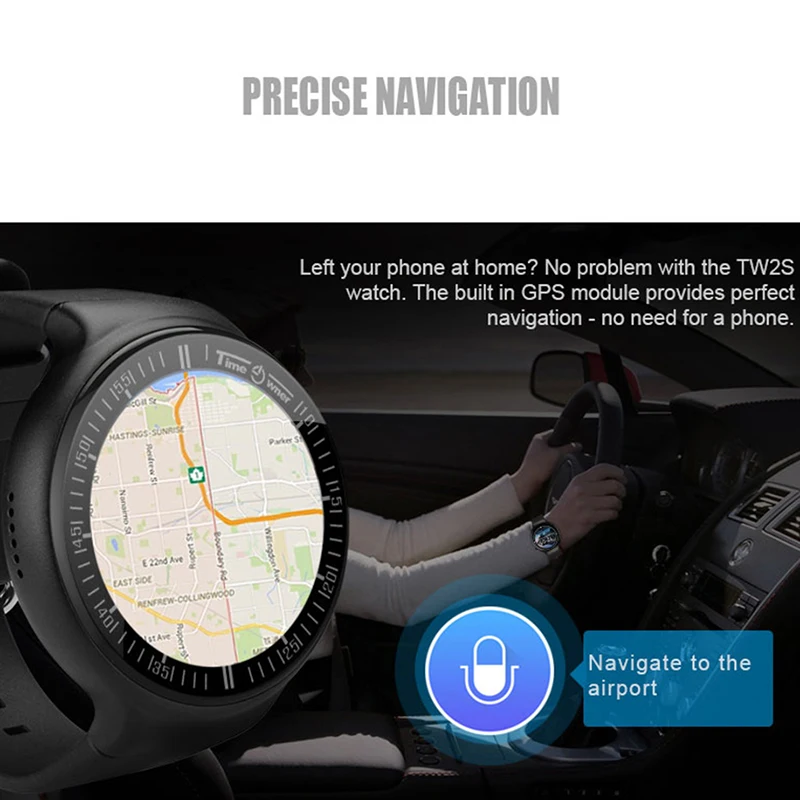 Умные часы Time Owner TW2s Android 5 1 OS Bluetooth MTK6580 ГБ ОЗУ 16 Гб ПЗУ 3G WIFI GPS приложение установить