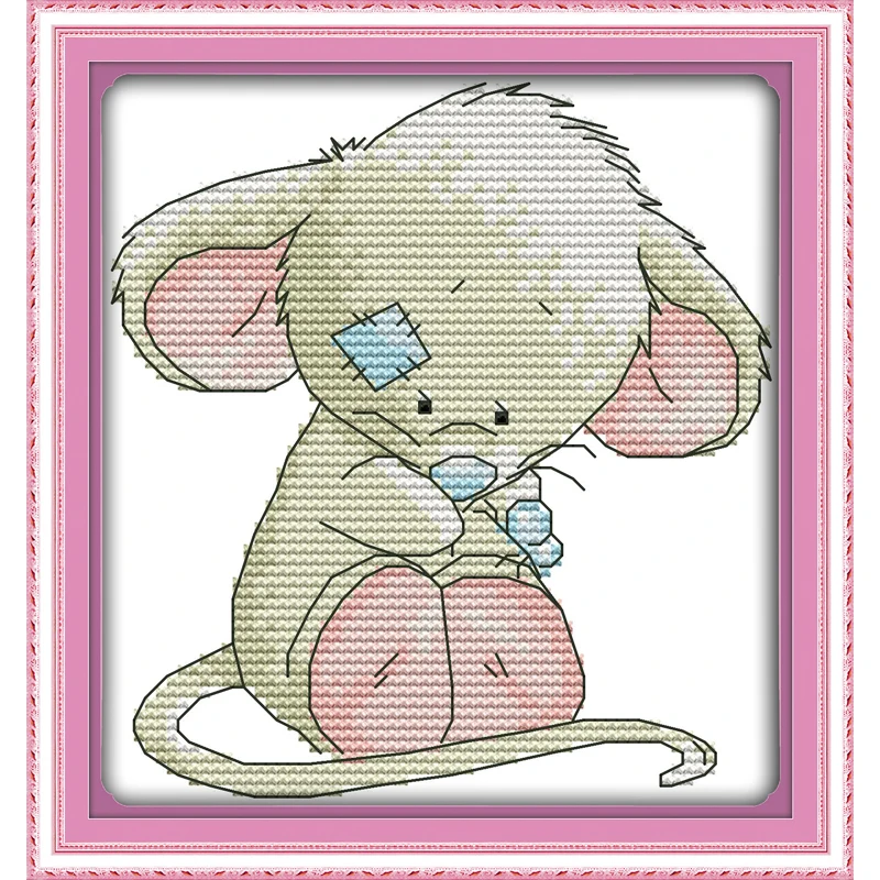 Everlasting Love A big-eared Mouse китайский набор крестиков экологичный хлопок 11CT DIY подарок