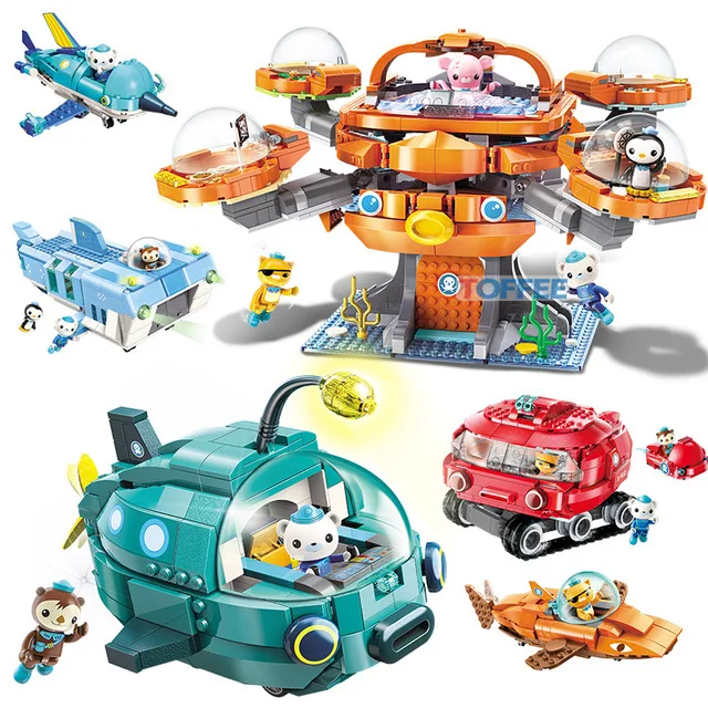 ThinkEasy Octonauts подводная лодка и океан база образование Bruticus игрушки; фигурки героев блок игрушечные лошадки для детей подарки на день рождения