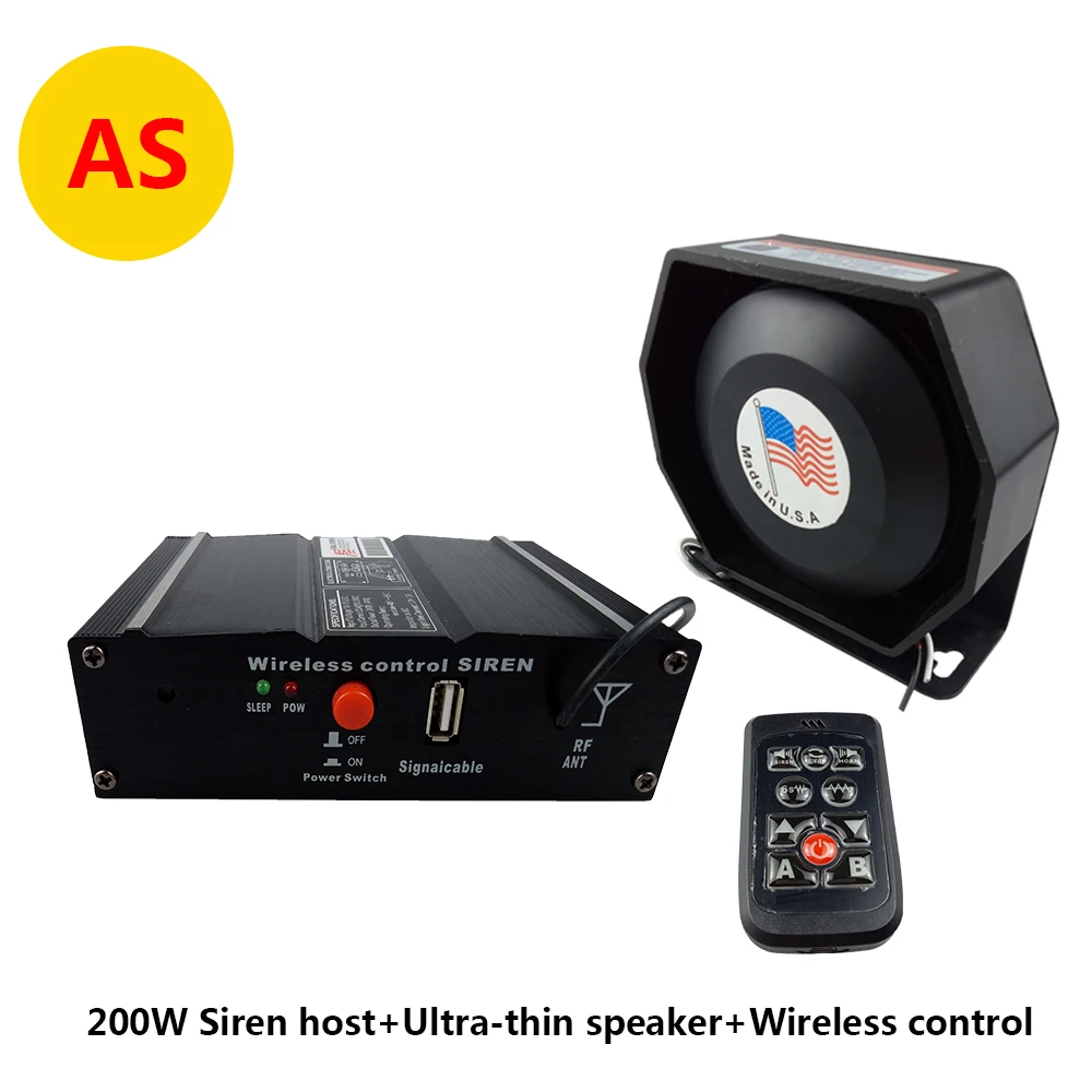 200 Watt Car Amplifier Police Siren DC12V Mulit Tones Electronic