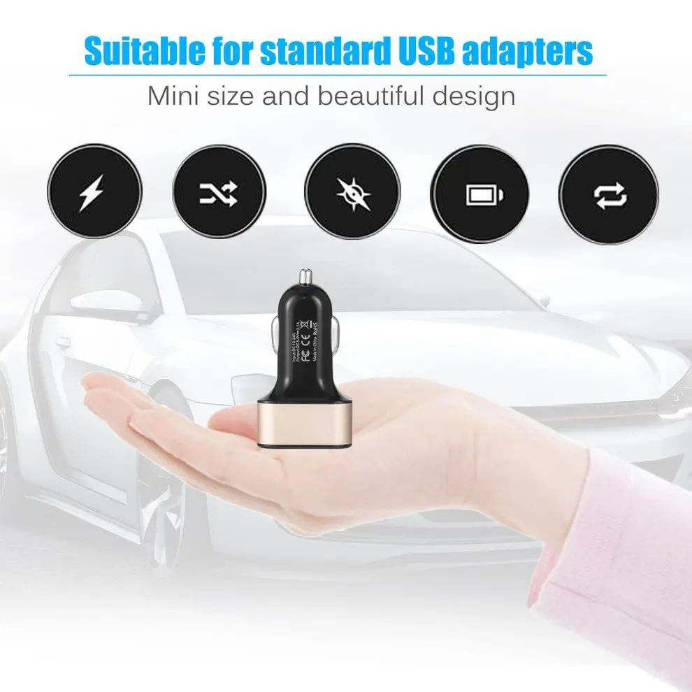 

5pcs Universal 3 USB Car Charger Adapter 3 Port 2A 2.1A 1A for Mobile Phone