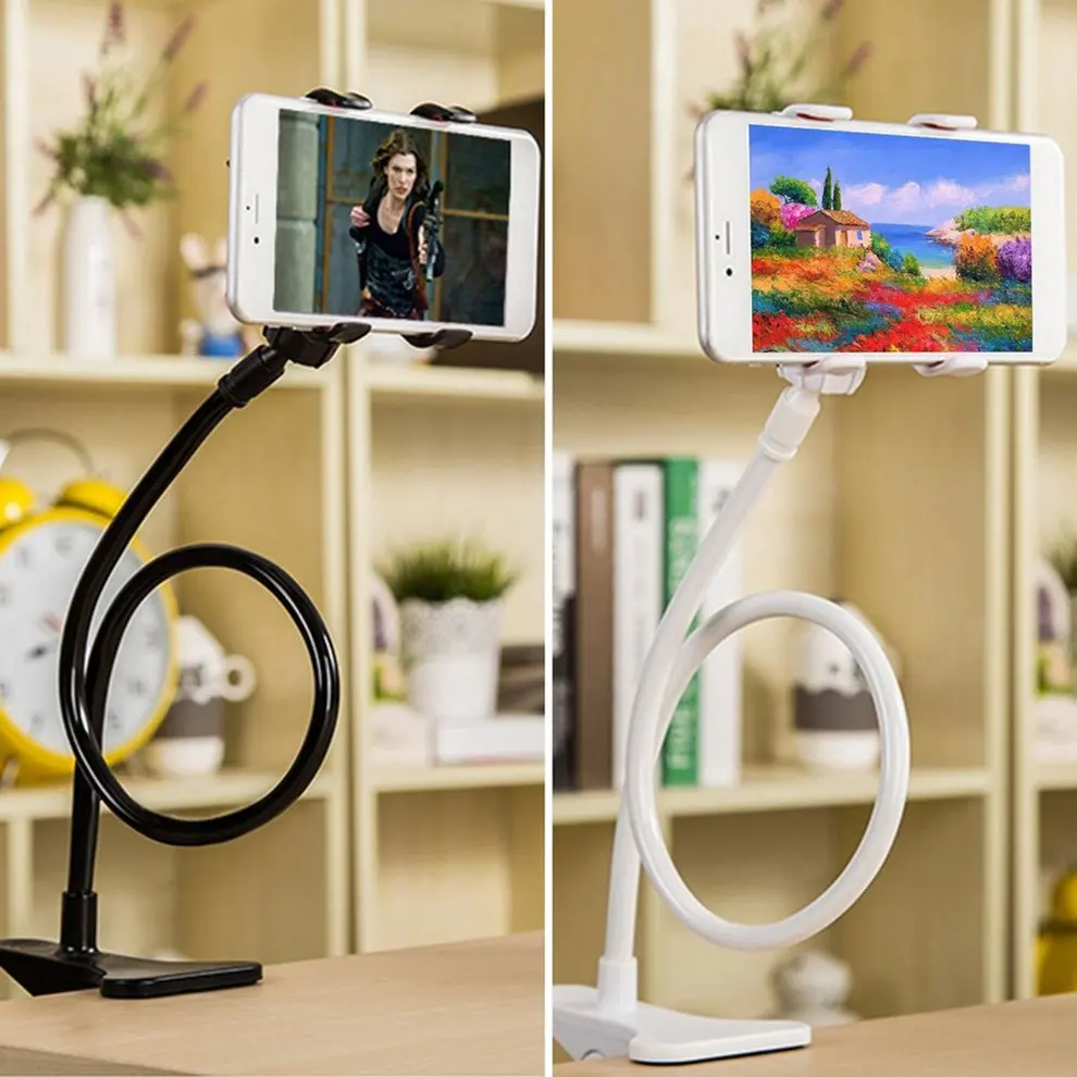 

5 Pcs Universal Lazy Bed Desktop Car Stand Mount Long Arm Holder For Cell Phone Black Mobile Phone Stands Holders Accessories