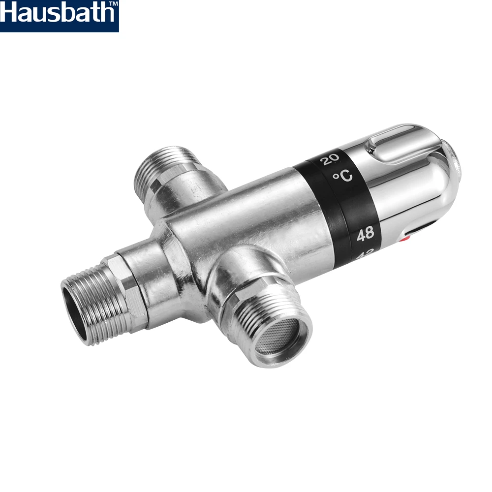 Thermostatic Mixing Valve Triangle Valve Bathroom Accessories Water Mixer Faucet Cartridges Temperature Control Solar direct warm mix river system center intelligence water diversion organ temperature control mixing ball valve 25 mm thread 1 mpa