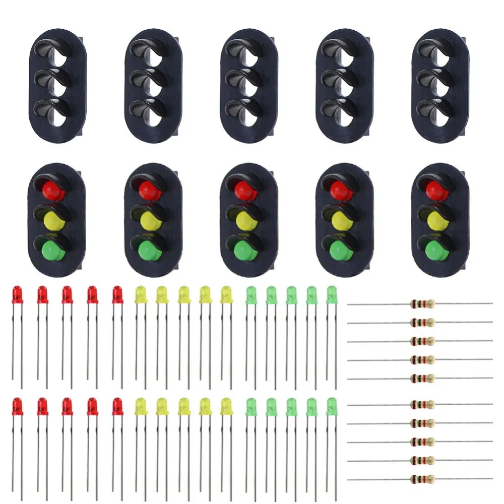 JTD18 10 sets Target Faces With LEDs for Railway Signal HO OO TT Scale