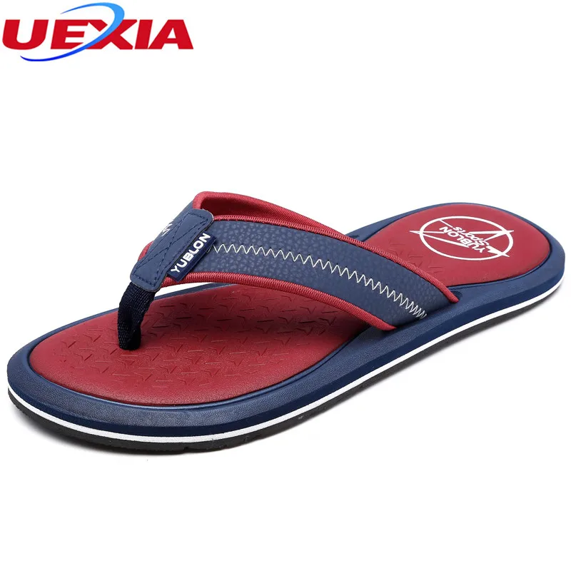 

UEXIA 2018 Men's Shoes Summer Stripe Flip Flops Male Slipper Flip-flops zapatos hombre sapato masculino men's footwear Slippers