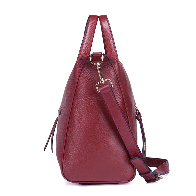 Новые модные сумки через плечо для женщин, натуральная кожа, Большая вместительная сумка на плечо, красная сумка-мессенджер, высокое качество