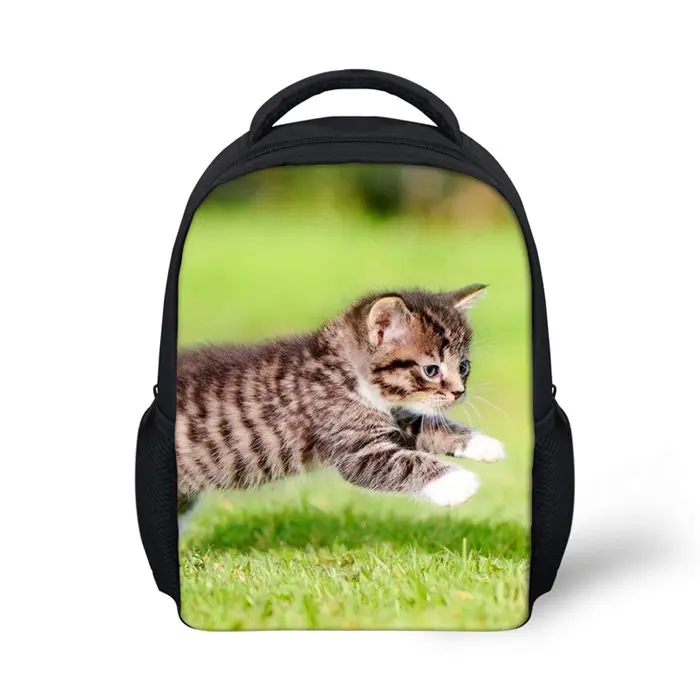 Новые Симпатичные без рукавов с принтом кошки, рюкзак для отдыха рюкзак для путешествий, школьный, с мягкой спинкой школьная сумка рюкзак для девочек детский рюкзак - Цвет: Синий