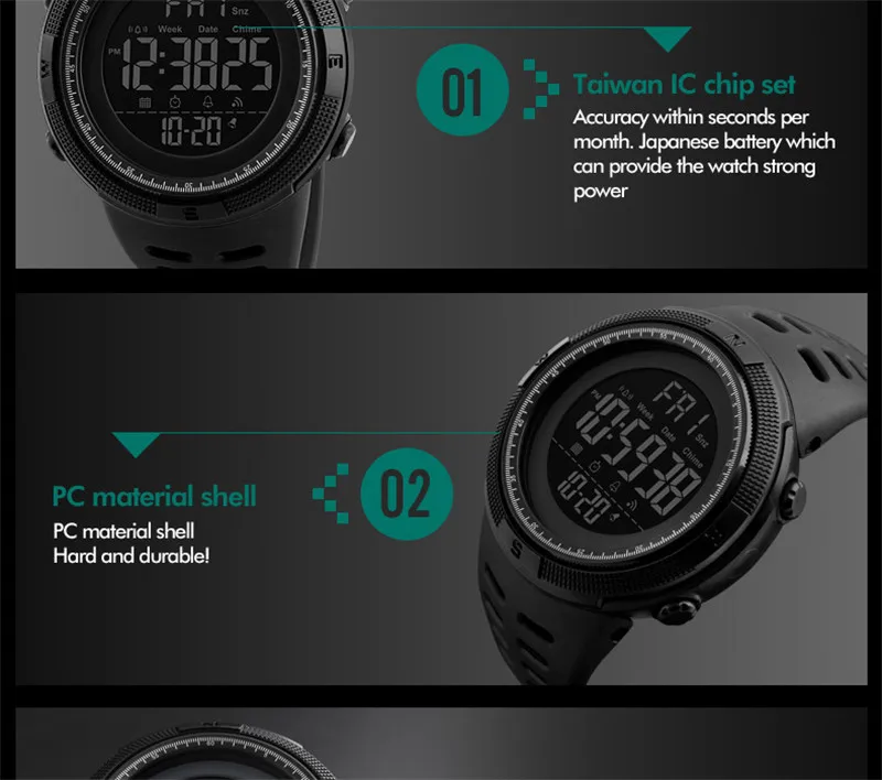 Цифровые часы наручные модные спортивные часы мужские водонепроницаемые Reloj Deportivo электронные наручные часы Relogio Militar Masculino Saat