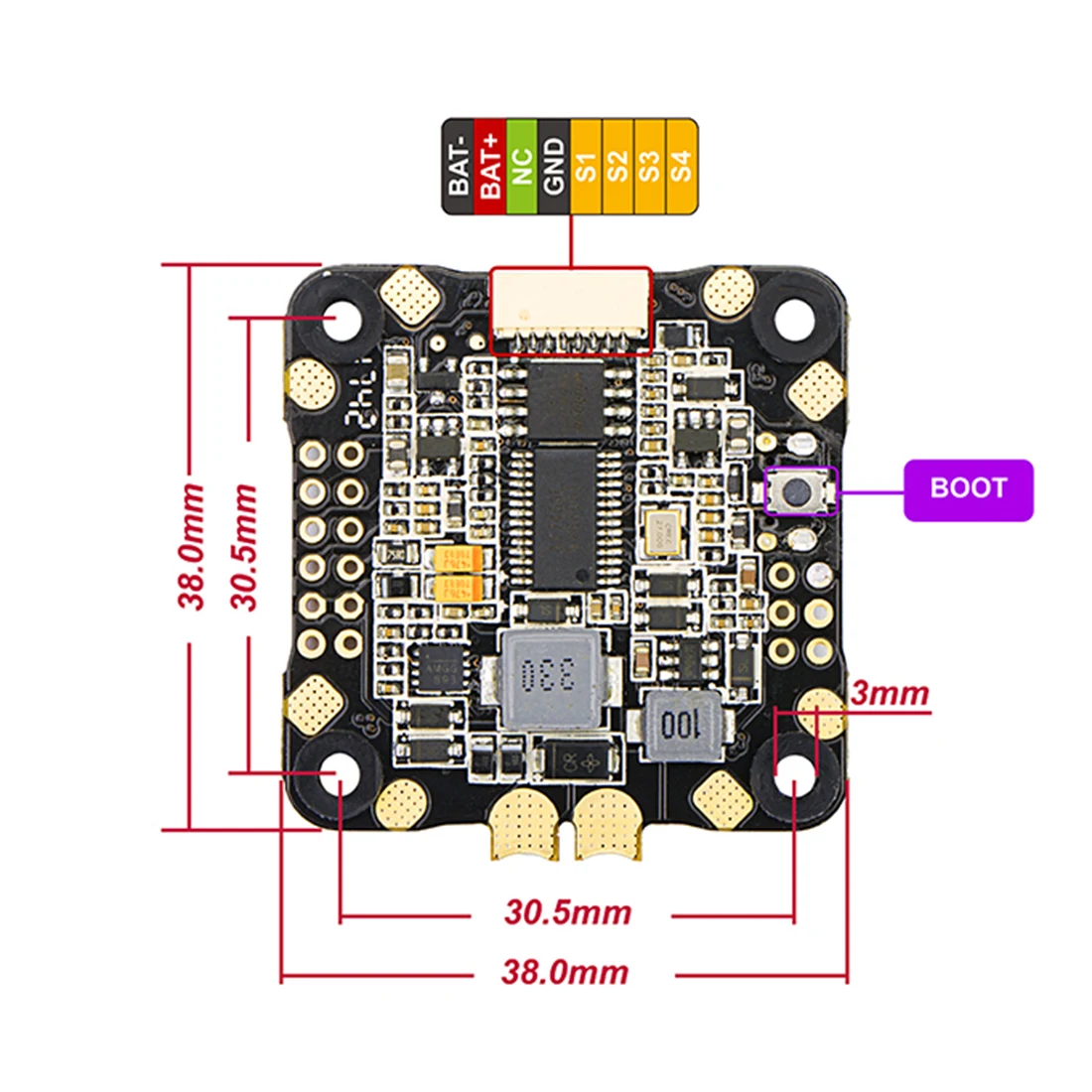 DYS F4 PRO V2 блок управления полетом STM32 MCU интеграция OSD DSHOT для FPV дрона|FPV-системы| |