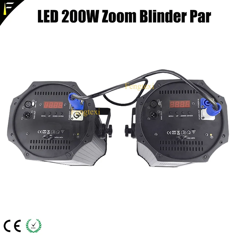 Luz de Inundação Par com Dmx 3000 K e 5600 k Cob 200 w Led Spot Par Zoom Pode Frio e quente Luz Branca 200 w Teatro Estúdio Blinder Fase Levou 12 ponto zoom par pode frio quente luz