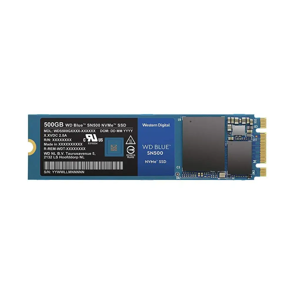 Western Digital Буле SN500 SSD 250 ГБ 500 M.2 2280 NVMe PCIe Gen3* 2 двухканальный Внутренний твердотельный накопитель портативных ПК Ноутбук