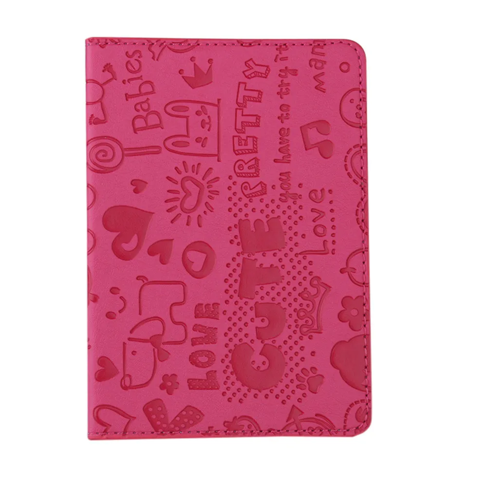 Роскошная элегантная женская Обложка для паспорта ярко-розовая дорожная Обложка для паспорта, билета, Обложка для паспорта, чехол для паспорта