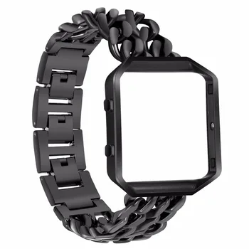 

Ktab Smart Accessories fitbit blaze strap for women Replacement Stainless Steel Chain Bands with Metal Frame for Fitbit Blaze