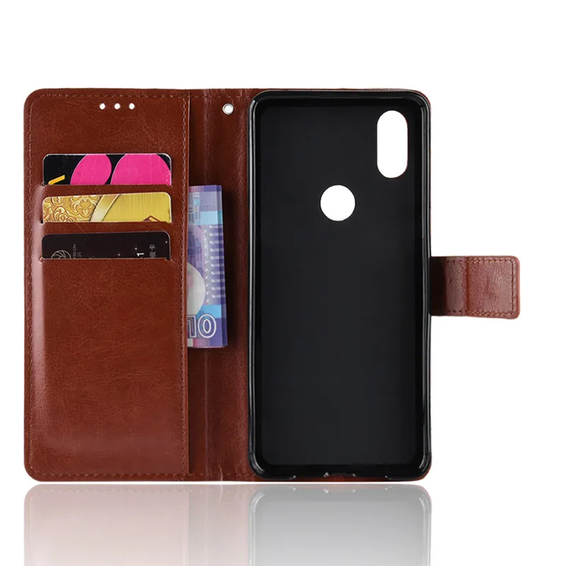 Чехол книжка для Xiaomi Mi Mix 3 Роскошный кошелек из искусственной кожи задняя крышка
