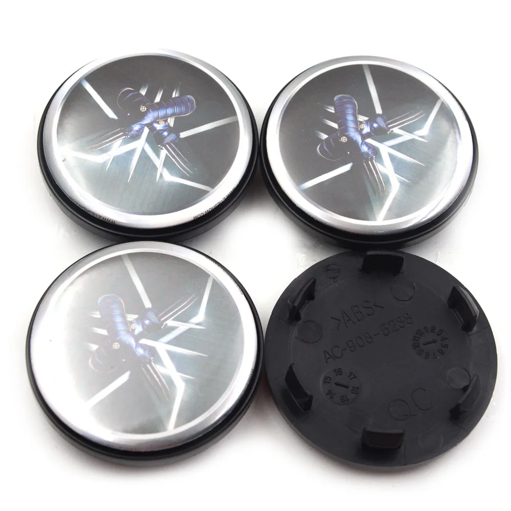 

Gzhengtong 4pcs/lot Black Color Caps 59mm/53mm Wheel Center Cover Hub Cap for Ford in X-Men Logo