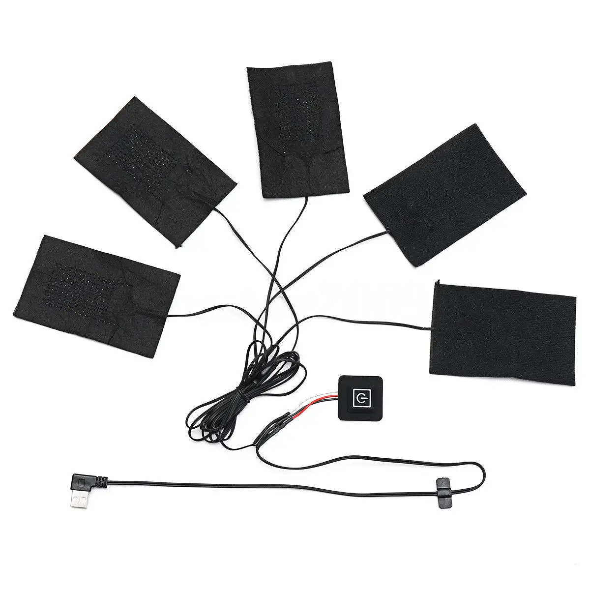 5 in 1 Electric Heating Pads Thermal Clothes Heated Jacket Outdoor