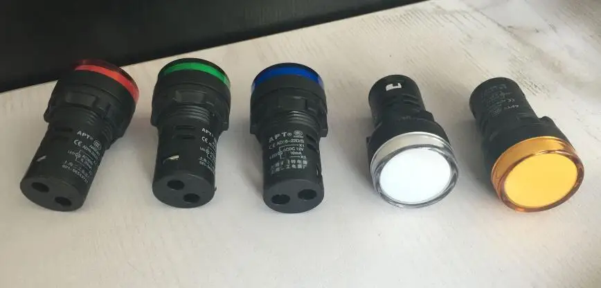 AD16 22D/S светодиодный индикатор питания 22 мм AC/DC12V|Световые индикаторы| |