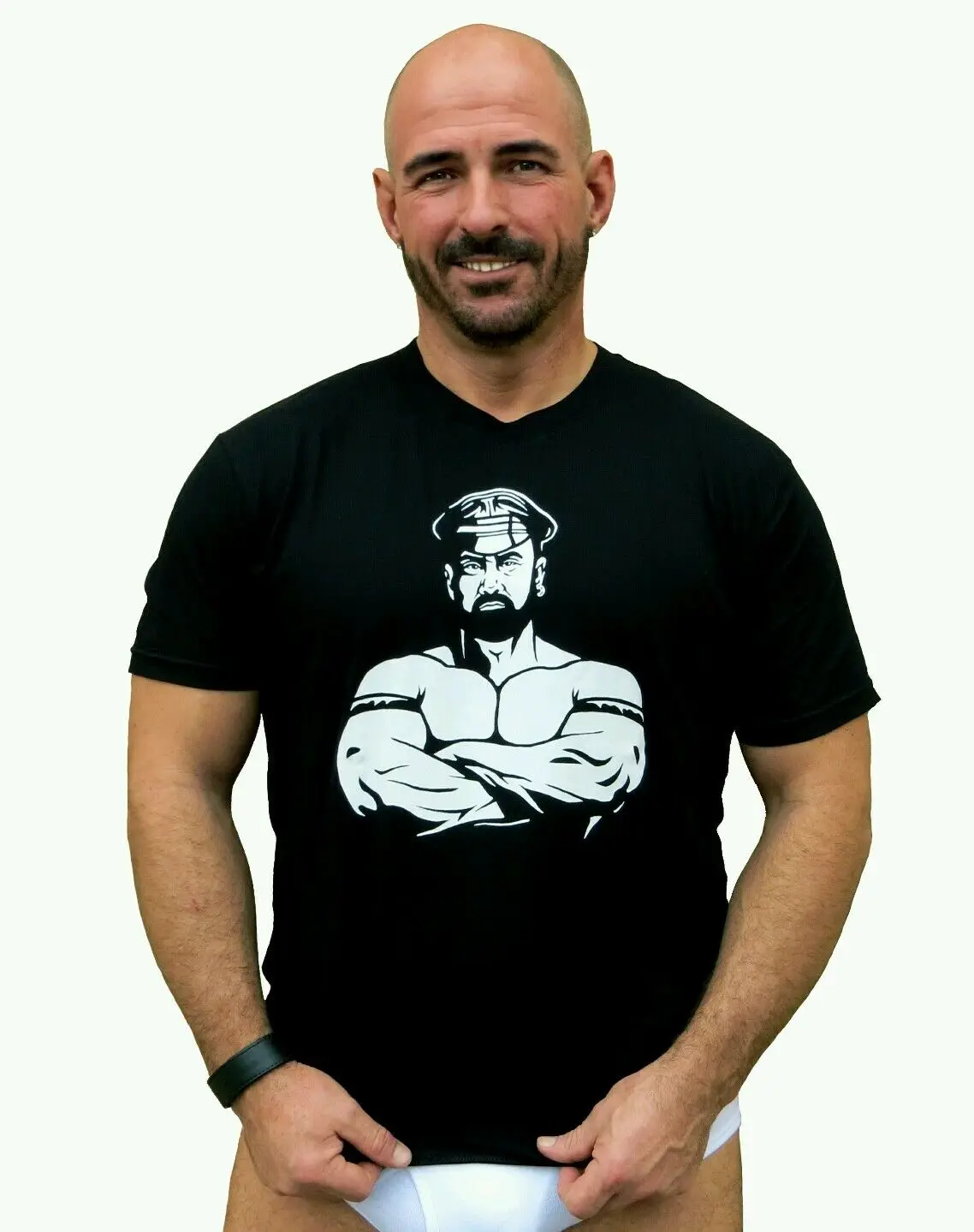 

Gay Bear T Shirt 100% Cotton, Basic Tee, Bare Beef, Leather Daddy T Shirt.