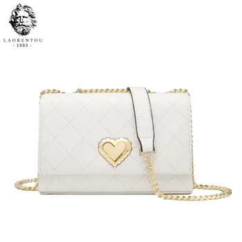 

LAORENTOU 2020 New women leather bag luxury handbas designer bag leather bag fashion Chain women leather shoulder Crossbody bag