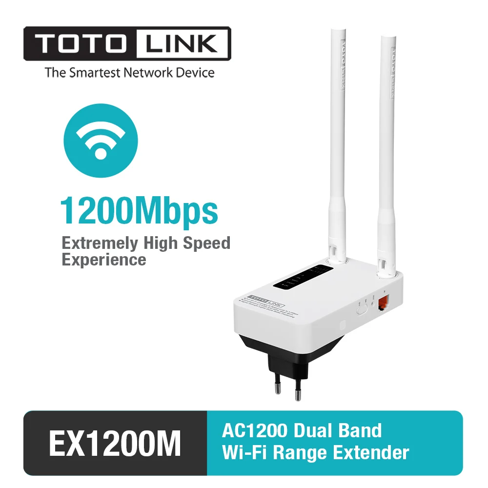 TOTOLINK Повторитель Wifi EX1200 / EX1200M 11AC 1200Mbps Range Extender Беспроводной усилитель с 2 * 5dBi