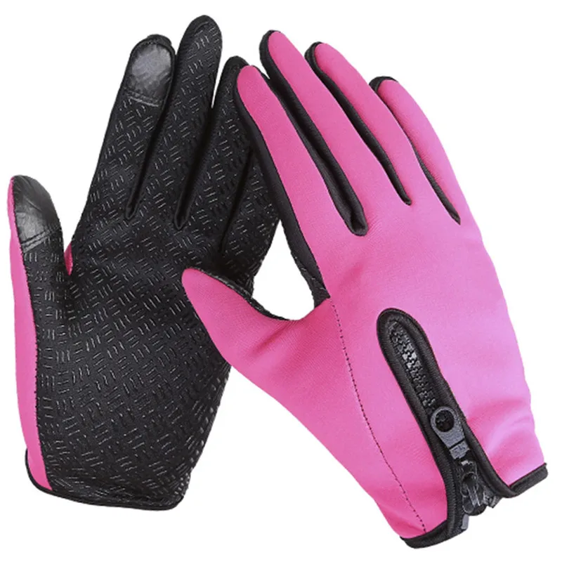 Зимние перчатки с сенсорным экраном мужские теплые ветрозащитные перчатки для мужчин модные классические черные розовые синие митенки мужские