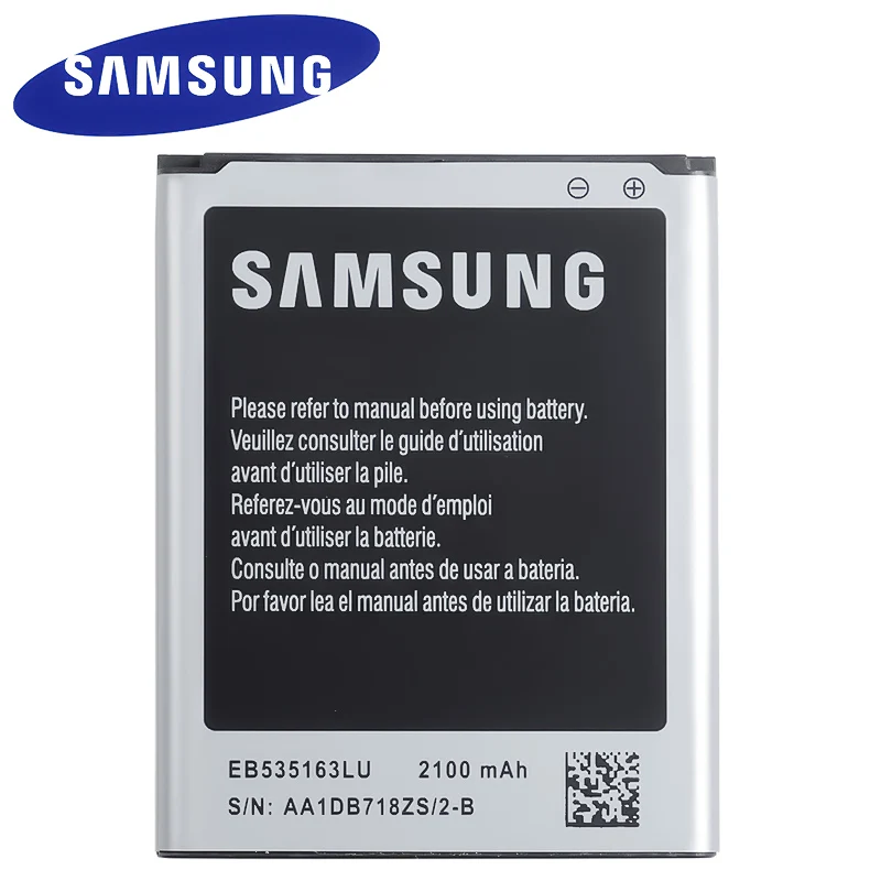 

Original Replacement Samsung Battery For I9082 Galaxy Grand DUOS I9080 i9168 i9060 I879 I9118 Neo+ EB535163LU 2100mAh