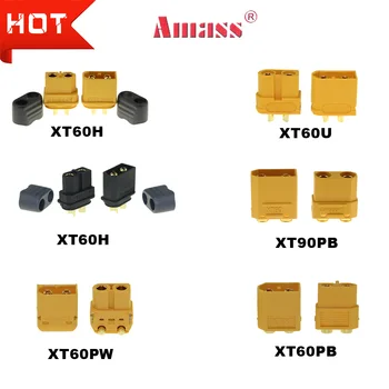 

Amass XT60 Upgraded XT60H XT60U XT60PW XT60PB XT90PB Bullet Connector Plug Male Female Prevent Sparks for RC Lipo Battery