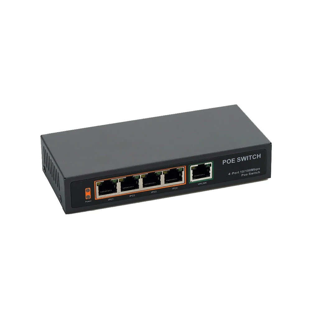 48V 96W 5 Ports 4 PoE Injector Power Over Switch VoIP Phone AP Devices Network Switch