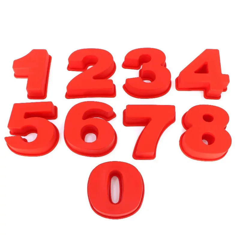0-9 Number Digital Cake Mold Cake Numbers Shape Decoration Tool for Wedding Birthday Anniversary