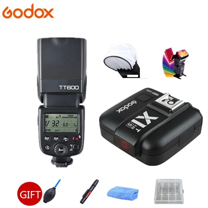 Godox TT600S GN60 2,4G HSS камера Вспышка Speedlite+ X1T-S передатчик триггер для камеры sony A7 A7S A7R A7 II A6000 A58 A99 - Цвет: Белый