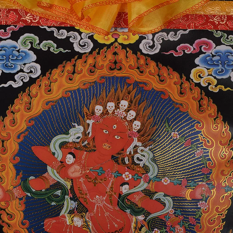 Kurukulla/Ksitigarbha/благоприятная мать/18 Arhats золотой рисунок тибетская Статуэтка украшения висячая буддийская танка