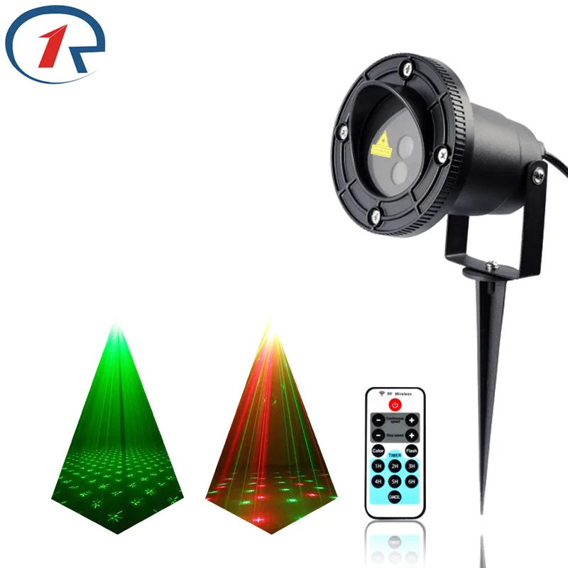 

ZjRight IR Remote Sky firefly stars Red Green effect laser lights waterproof outdoor projection laser stage light dj disco light