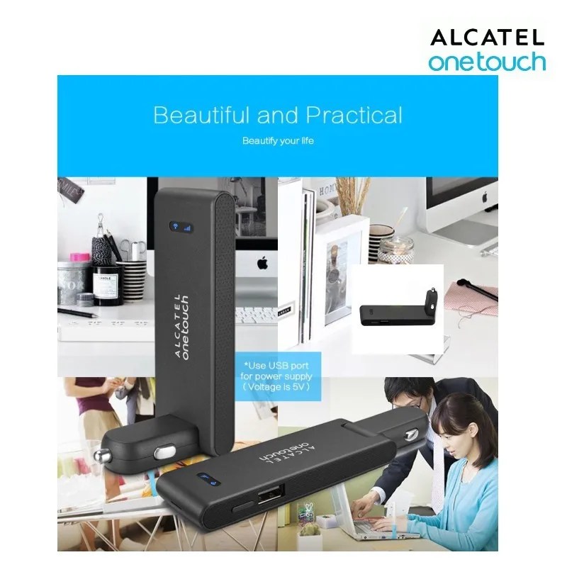 Разблокированный alcatel one touch Y856 y856V 4g Автомобильный Wi Fi роутер cpe dongle mifi Pocket wifi pke8278