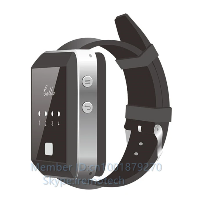 

4-channel watch wireless calling receiver host ,black colour,wireless calling system ,for waiter /nurse /emergency call
