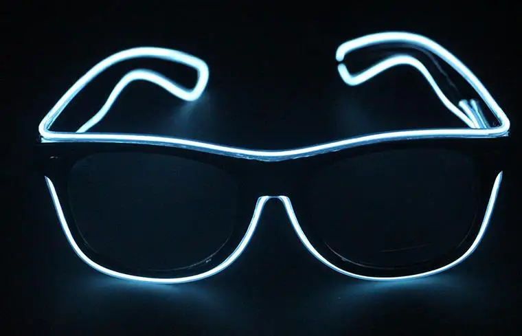 El Wire светящиеся очки для глаз Led DJ яркая безопасная подсветка мигающие крутые