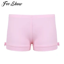 Детские Балетные Шорты с эластичным поясом для девочек; шорты для занятий спортом; гимнастика; танцевальный Купальник; одежда