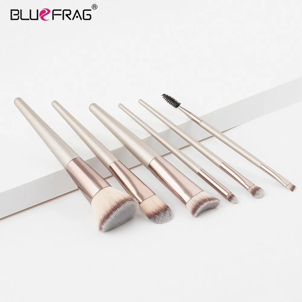 BLUEFRAG Pro 6pcs Makeup Brushes Set Powder Foundation Eyeshadow Make Up Cosmetics Soft Synthetic Hair High Quality|makeup brush set|brush set6pcs
