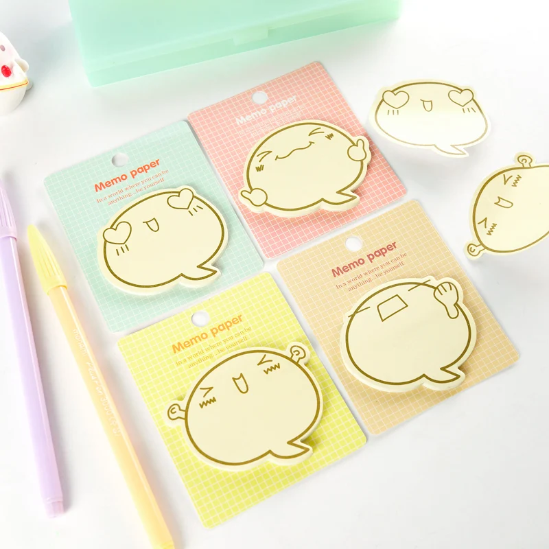 

30 Pages /Pack Kawaii Emoji Boy Sticky Note Memo Pad Stationery School Office Supply Notepad