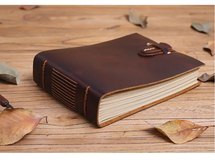 Ручной работы ретро кожа ультра толстый ноутбук высокого класса Дневник путешествия дневник школа планирования подарок на день рождения бизнес-подарок индивидуальный логотип
