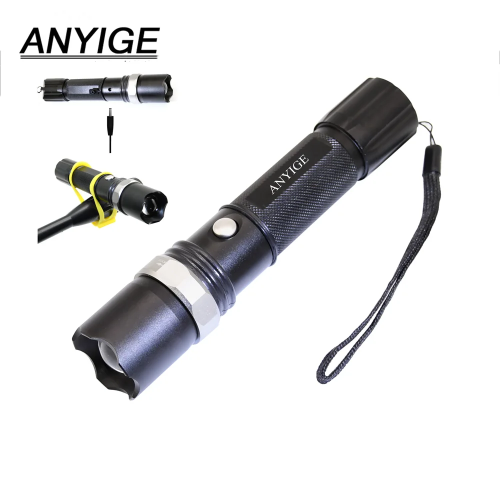 

ANYIGE LED Flashlight High Power XPE Rechargeable Torch 18650 AAA Battery Powered Lantern Waterproof For Outdoor Bicycle Lamp