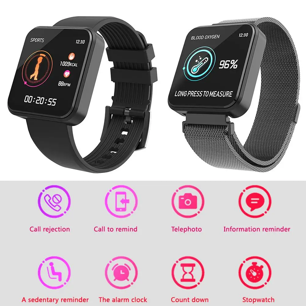 

X8 1.3Inch TFT Smart Bracelet Watch with Color Screen Heart Rate Blood Pressure Waterproof Pedometer Caller Message Reminder