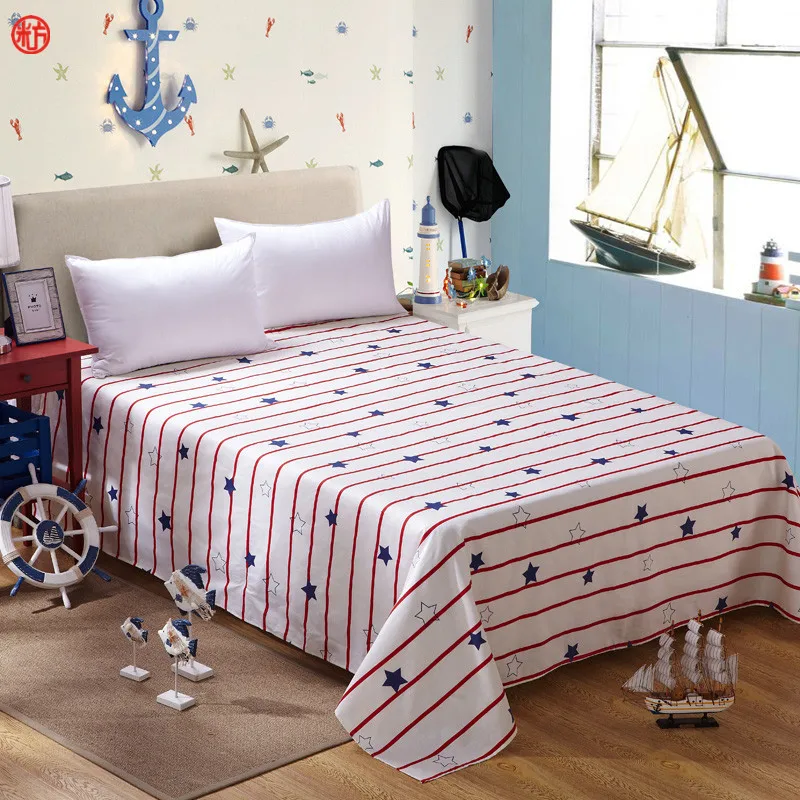 Bedding set 3pcs(one flat sheet+two pillowcases)100%Cotton bed sheet 228*250cm bed linen bed spread blanket beige no duvet cover