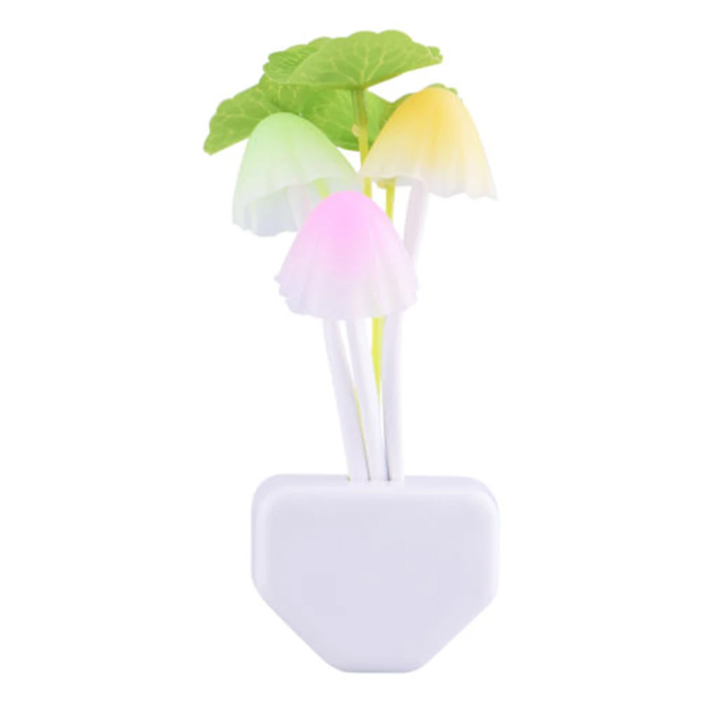 

Sensor Night Light Romantic Colorful Mushroom LED Lamp Plug Home Decorative Extremely Low Power Consumption Lamps