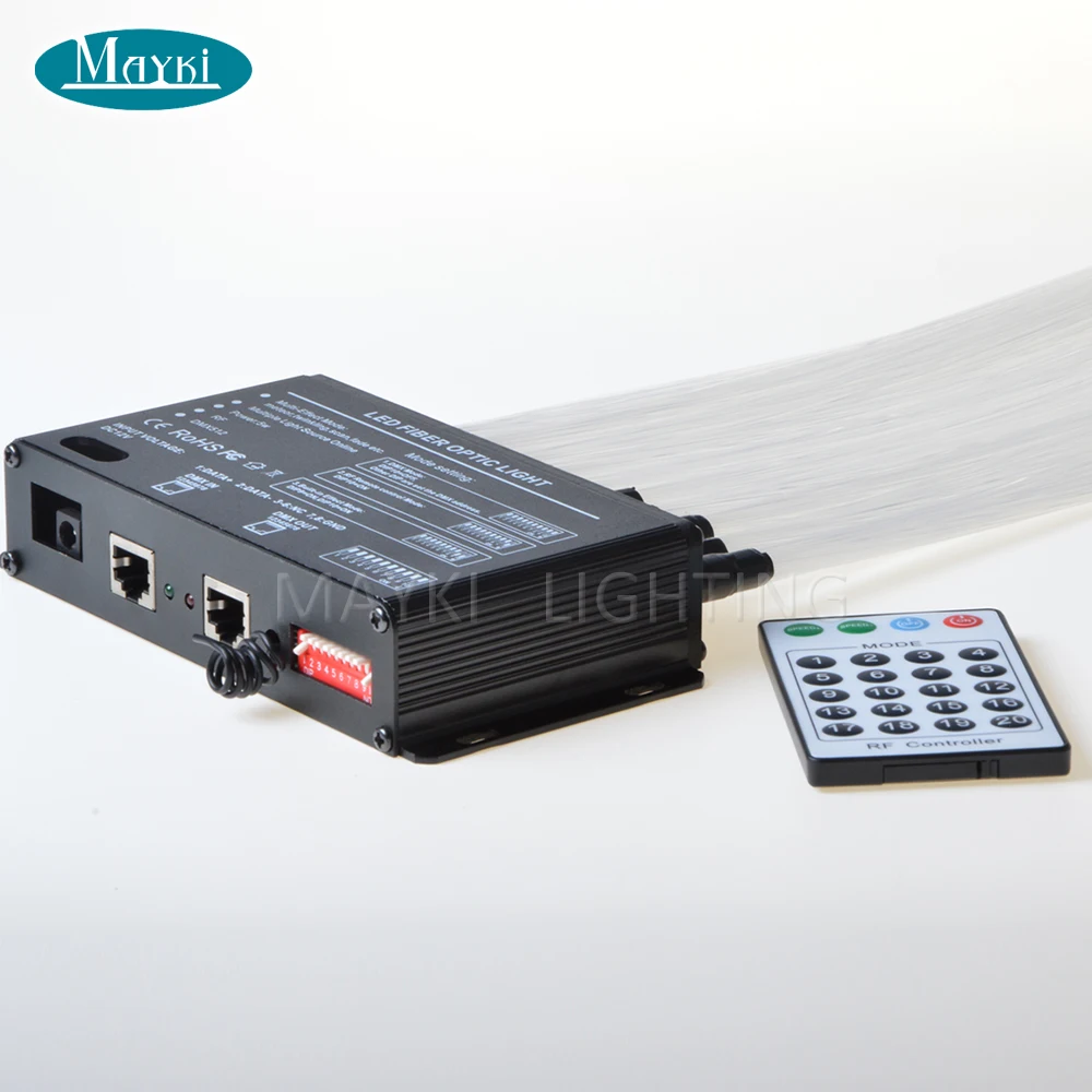 Maykit доступный DMX 512 светодиодный волоконно-оптический декоративный Метеор светодиодный проектор пластиковый волоконный кабель