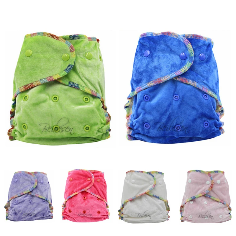 

1 Diaper + 2 Insert Baby Diapers Children Bamboo Diaper Adjustable Diaper Cover Pink Color High Quality Free Shipping