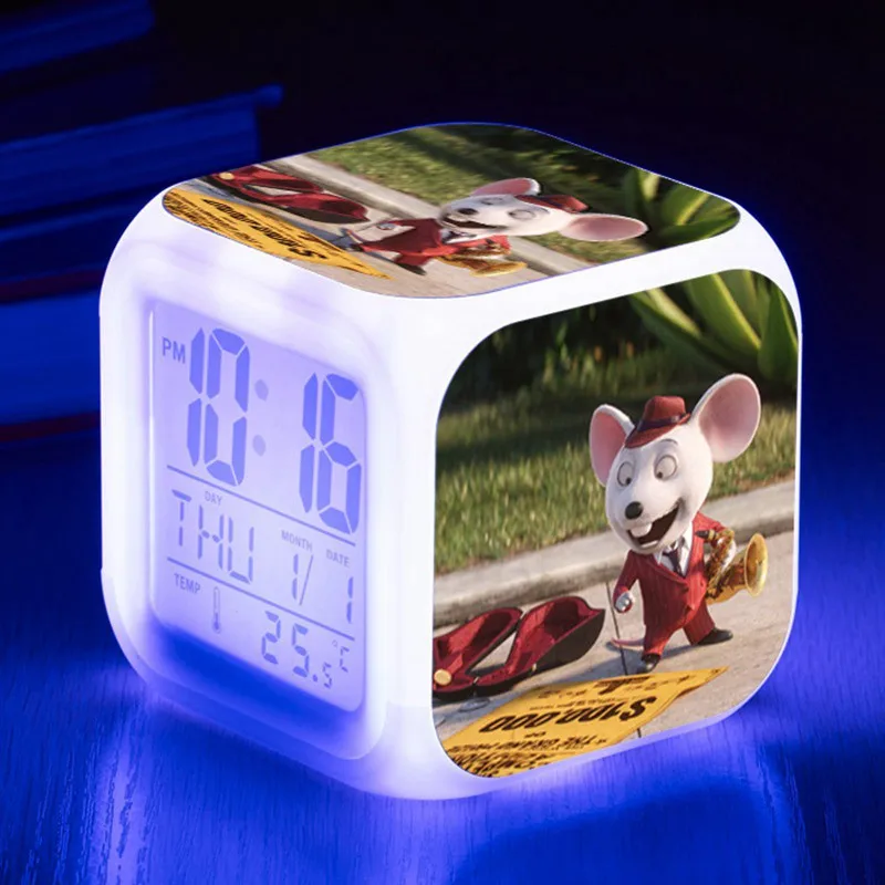 Америка мультфильм Пойте светодиодный Будильник Повтор ночное освещение часы Дата термометр настольные часы цифровой reloj despertador - Цвет: 21