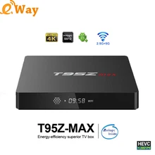 T95Z MAX Amlogic S912 Восьмиядерный Smart tv Box HD2.0 4K* 2K дисплей H.265 VP9 BT Android 7,1 tv 4K медиаплеер 1080P телеприставка