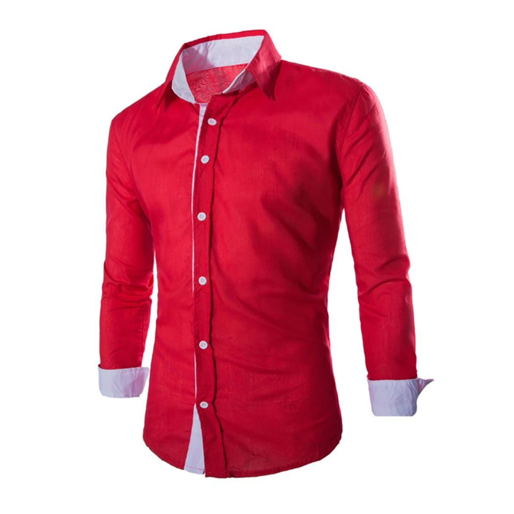 Brand Men Shirt High Quality Long Sleeve Slim Fit Male Dress Shirts